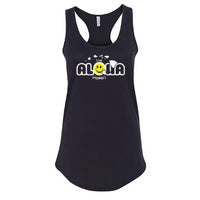 Women’s Live Aloha Hawai’i Racerback Tank Top – Tropical Island Vibes with Smiley Shaka