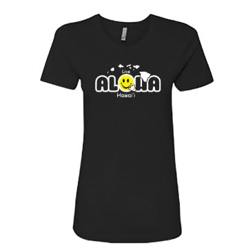 Women’s “Live Aloha Hawai’i” Graphic T-Shirt – Soft, Stylish & Island-Inspired