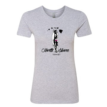 North Shore Hawai‘i Women’s Fitted T-Shirt – Surf Girl Design